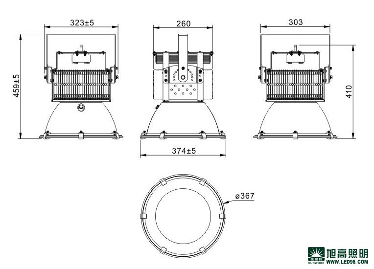 高檔高端SWK205-100w高效LED工礦燈，LED工廠燈廠家直銷，LED節(jié)能燈體育場館